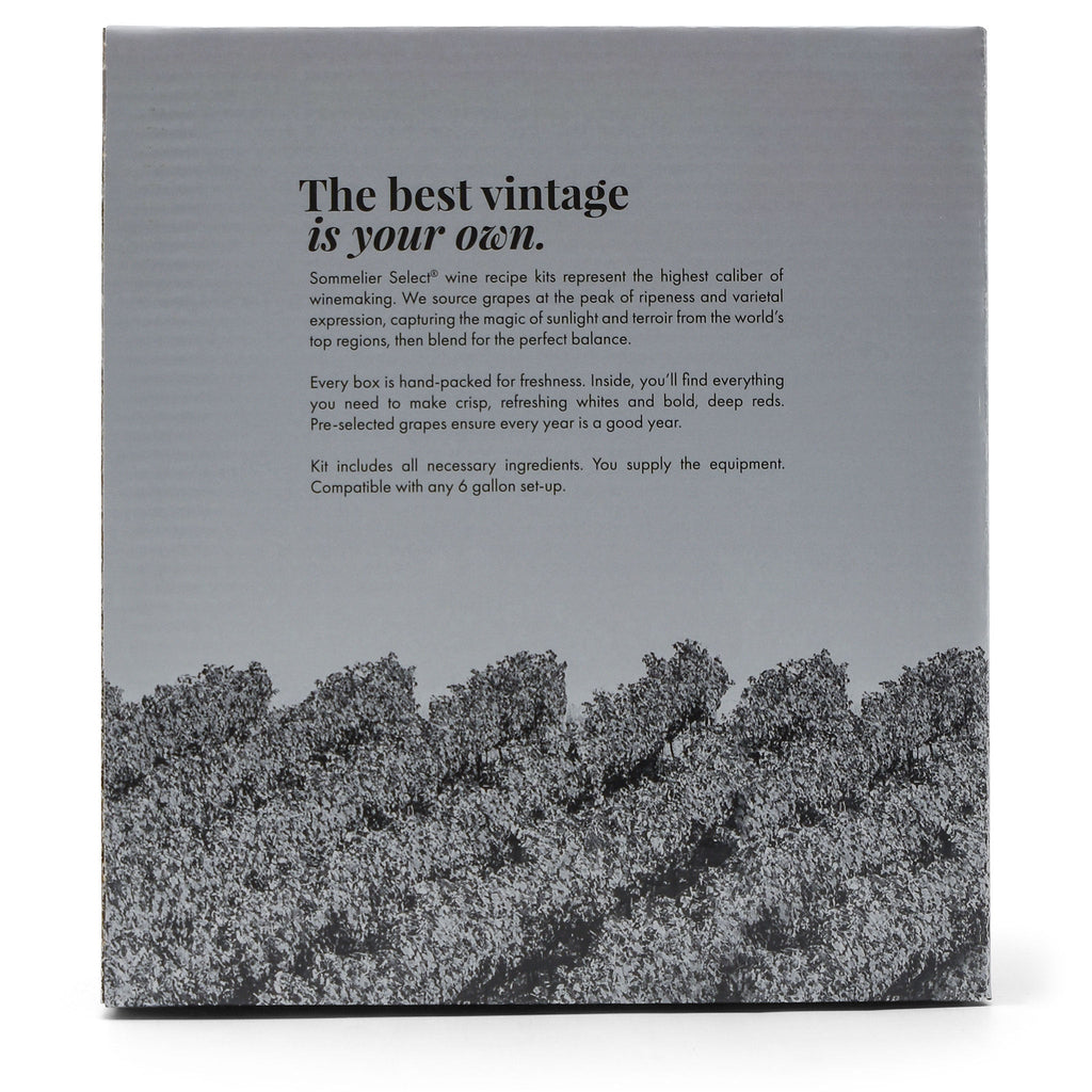 Chilean Malbec Wine Kit - Master Vintner® Sommelier Select® back of box