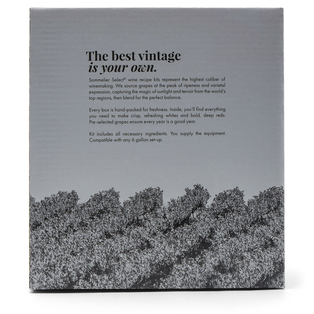 California Sauvignon Blanc Wine Kit - Master Vintner® Sommelier Select® back