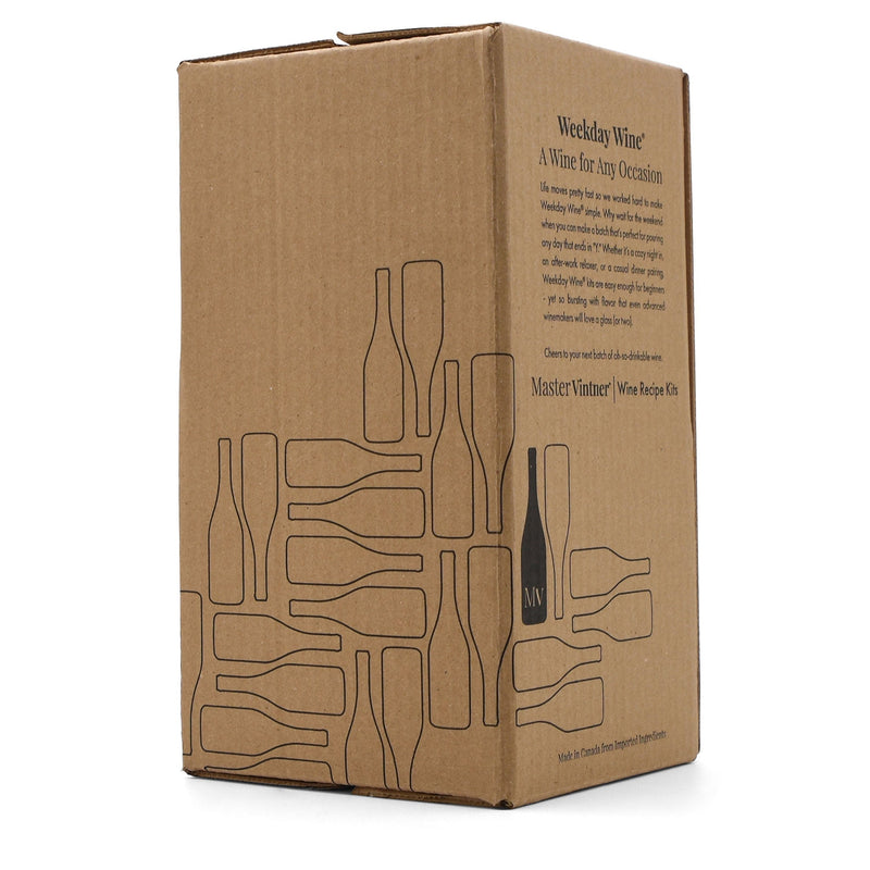 Pinot Grigio Wine Kit - Master Vintner® Weekday Wine® side of box corner