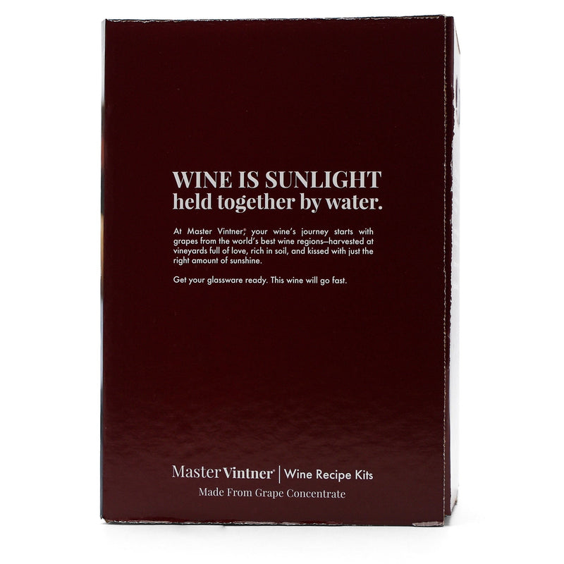 Cab Merlot Wine Kit - Master Vintner® Winemaker's Reserve® back of box