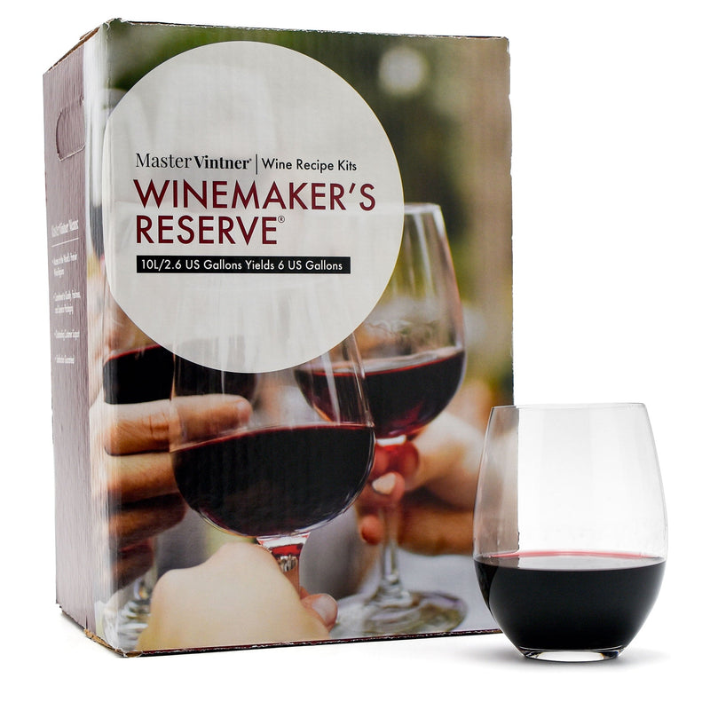 Shiraz Wine Kit - Master Vintner® Winemaker's Reserve® with glass