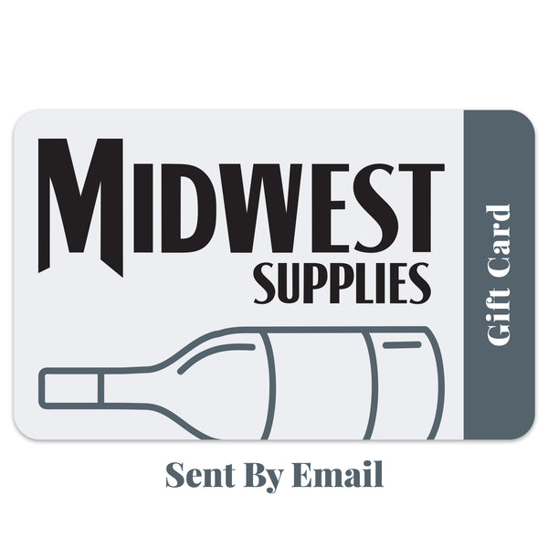 The midwest supplies gift card with "Sent by Email" written beneath it
