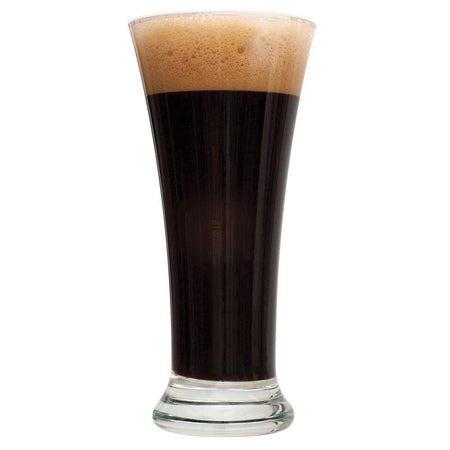 Black IPA homebrew in a drinking glass