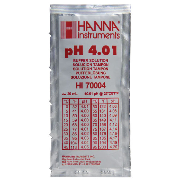 20-milliliter sachet of pH Meter Buffer Solution for pH 4.01