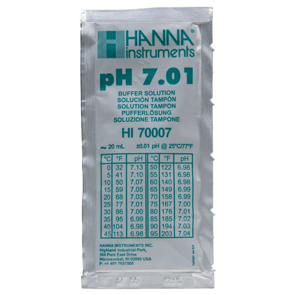 20-milliliter sachet of pH Meter Buffer Solution for pH 7.01