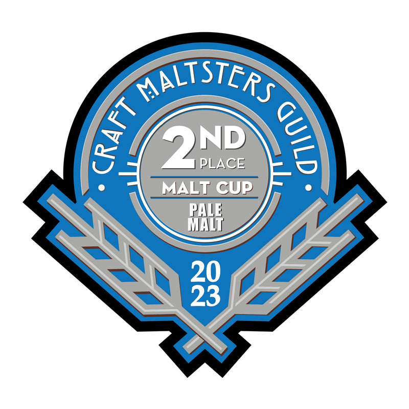 2nd Place Pale Malt - Craft Maltsters Guild Malt Cup Award 2023