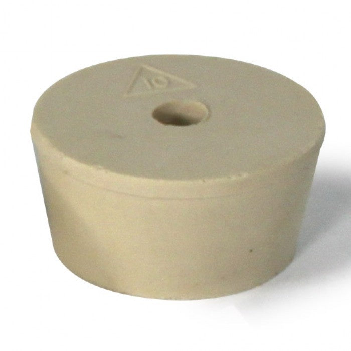 Drilled size 10 Rubber Stopper