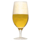 Belgian strong golden homebrew in a glass