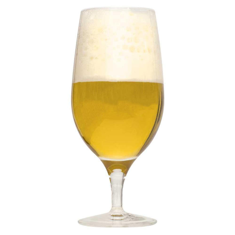 Belgian strong golden homebrew in a glass