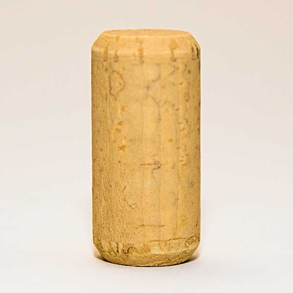 A 13/16 inch by 1-3/4 inch #7 Straight Wine Cork