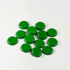 Green Bottle Caps in a pile