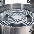 Close-up of the gas spouts