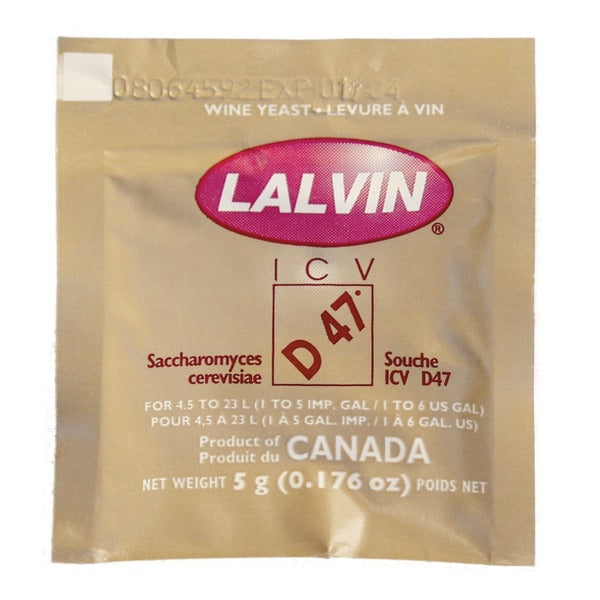 Lalvin ICV D-47 Wine Yeast sachet